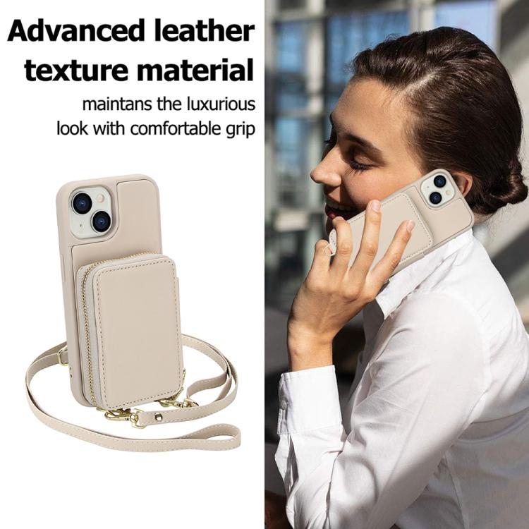 Étui de téléphone avec pochette à fermeture éclair et protection RFID pour cartes, pour iPhone 15, pour iPhone 14 / 13, pour iPhone 14 Pro, pour iPhone 14 Pro Max, pour iPhone 13 Pro Max, pour iPhone 13 Pro