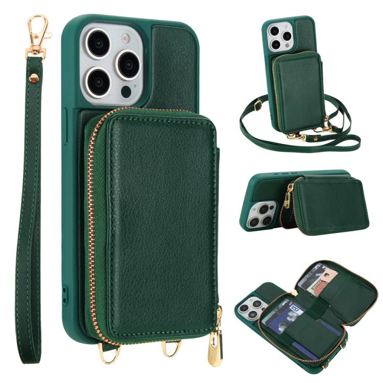 Étui de téléphone avec pochette à fermeture éclair et protection RFID pour cartes, pour iPhone 15, pour iPhone 14 / 13, pour iPhone 14 Pro, pour iPhone 14 Pro Max, pour iPhone 13 Pro Max, pour iPhone 13 Pro