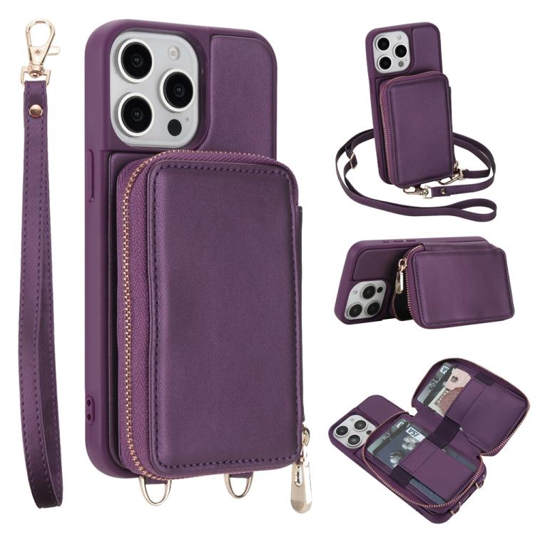 Étui de téléphone avec pochette à fermeture éclair et protection RFID pour cartes, pour iPhone 15, pour iPhone 14 / 13, pour iPhone 14 Pro, pour iPhone 14 Pro Max, pour iPhone 13 Pro Max, pour iPhone 13 Pro