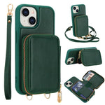 Étui de téléphone avec pochette à fermeture éclair et protection RFID pour cartes, pour iPhone 15, pour iPhone 14 / 13, pour iPhone 14 Pro, pour iPhone 14 Pro Max, pour iPhone 13 Pro Max, pour iPhone 13 Pro
