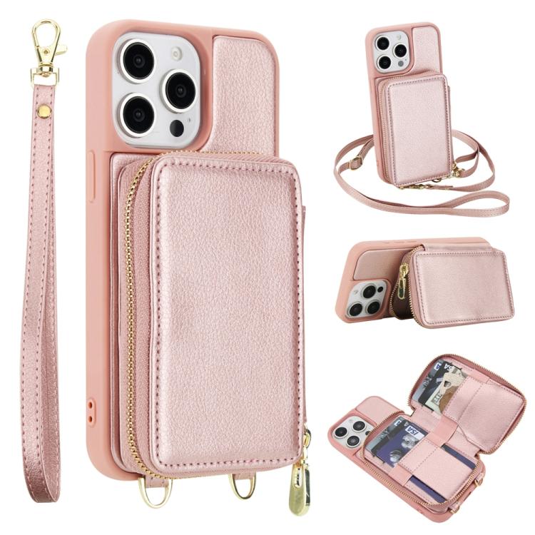 Étui de téléphone avec pochette à fermeture éclair et protection RFID pour cartes, pour iPhone 15, pour iPhone 14 / 13, pour iPhone 14 Pro, pour iPhone 14 Pro Max, pour iPhone 13 Pro Max, pour iPhone 13 Pro