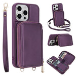 Étui de téléphone avec pochette à fermeture éclair et protection RFID pour cartes, pour iPhone 15, pour iPhone 14 / 13, pour iPhone 14 Pro, pour iPhone 14 Pro Max, pour iPhone 13 Pro Max, pour iPhone 13 Pro