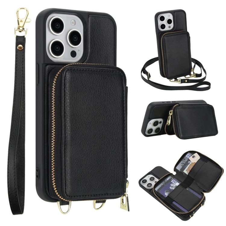 Étui de téléphone avec pochette à fermeture éclair et protection RFID pour cartes, pour iPhone 15, pour iPhone 14 / 13, pour iPhone 14 Pro, pour iPhone 14 Pro Max, pour iPhone 13 Pro Max, pour iPhone 13 Pro