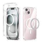 Coque de téléphone transparente ABEEL MagSafe avec anneau magnétique coloré anti-rayures, pour iPhone 13 Pro Max, pour iPhone 13 Pro, pour iPhone 13