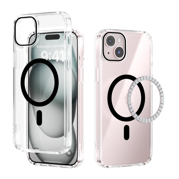 Coque de téléphone transparente ABEEL MagSafe avec anneau magnétique coloré anti-rayures, pour iPhone 13 Pro Max, pour iPhone 13 Pro, pour iPhone 13
