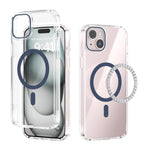 Coque de téléphone transparente ABEEL MagSafe avec anneau magnétique coloré anti-rayures, pour iPhone 13 Pro Max, pour iPhone 13 Pro, pour iPhone 13
