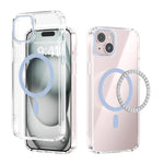 Coque de téléphone transparente ABEEL MagSafe avec anneau magnétique coloré anti-rayures, pour iPhone 13 Pro Max, pour iPhone 13 Pro, pour iPhone 13