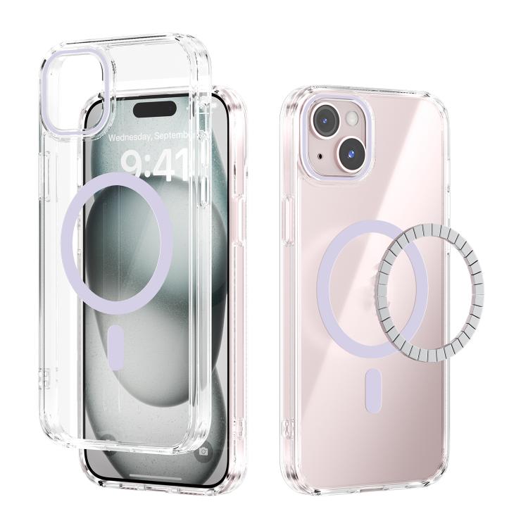 Coque de téléphone transparente ABEEL MagSafe avec anneau magnétique coloré anti-rayures, pour iPhone 13 Pro Max, pour iPhone 13 Pro, pour iPhone 13