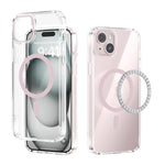 Coque de téléphone transparente ABEEL MagSafe avec anneau magnétique coloré anti-rayures, pour iPhone 13 Pro Max, pour iPhone 13 Pro, pour iPhone 13