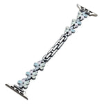 Bracelet de montre en métal xDfind motif pétale de soleil, compatible avec Apple Watch 42/44/45/46/49 mm et Apple Watch 38/40/41/S10 42 mm.