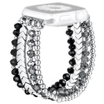 Bracelet de montre xDfind Arrow en métal orné de perles de cristal, compatible avec Apple Watch 42/44/45/46/49 mm et Apple Watch 38/40/41/S10 42 mm.