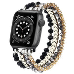 Bracelet de montre xDfind Arrow en métal orné de perles de cristal, compatible avec Apple Watch 42/44/45/46/49 mm et Apple Watch 38/40/41/S10 42 mm.