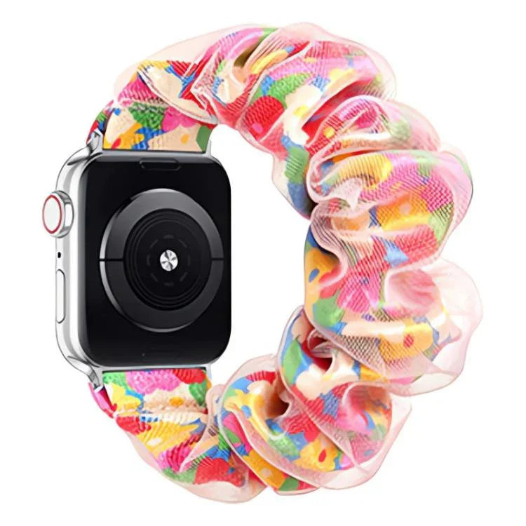 Bracelet de montre xDfind en organza hybride polyester double couche, compatible avec Apple Watch 42/44/45/46/49 mm et Apple Watch 38/40/41/S10 42 mm.