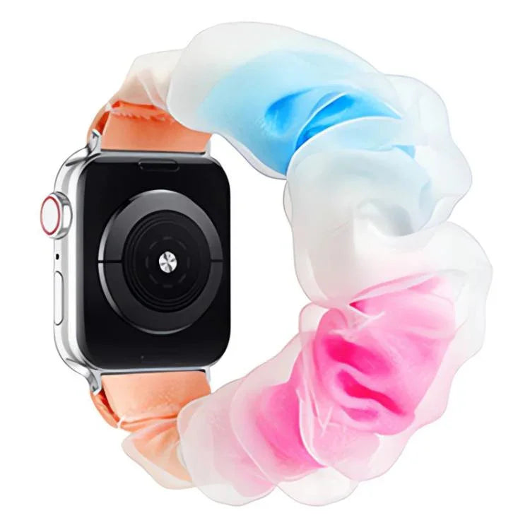 Bracelet de montre xDfind en organza hybride polyester double couche, compatible avec Apple Watch 42/44/45/46/49 mm et Apple Watch 38/40/41/S10 42 mm.