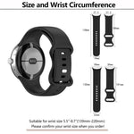 Bracelet de montre en silicone à boucle papillon avec film incurvé 3D, pour Google Pixel Watch 3 45 mm, pour Google Pixel Watch 3 41 mm, pour Google Pixel Watch 2, pour Google Pixel Watch