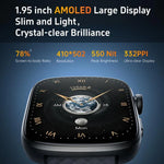 Montre connectée GTS8 avec écran AMOLED de 1,95 pouce, suivi d'activité physique et surveillance de la fréquence cardiaque