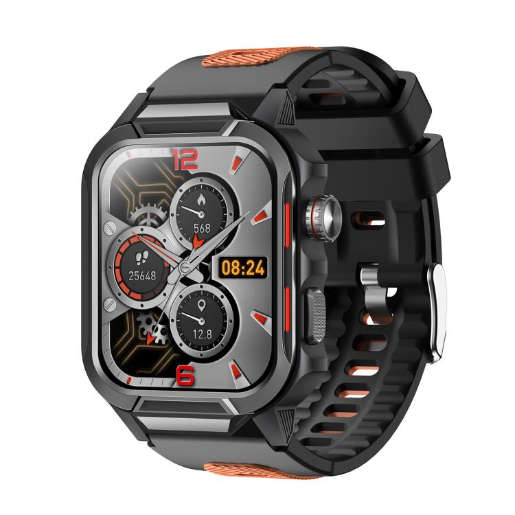 Montre connectée robuste GTS9 avec écran TFT de 1,96 pouce, étanche à 3 ATM, conçue pour les activités de plein air.