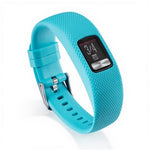 For Garmin Vivofit 4 xDfind Silver Buckle Silicone Sport Watch Band, S, L