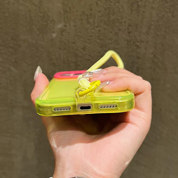 Coque de téléphone en TPU transparent avec lanière et cadre de lentille contrastant, pour iPhone 17 Pro Max, pour iPhone 17 Pro