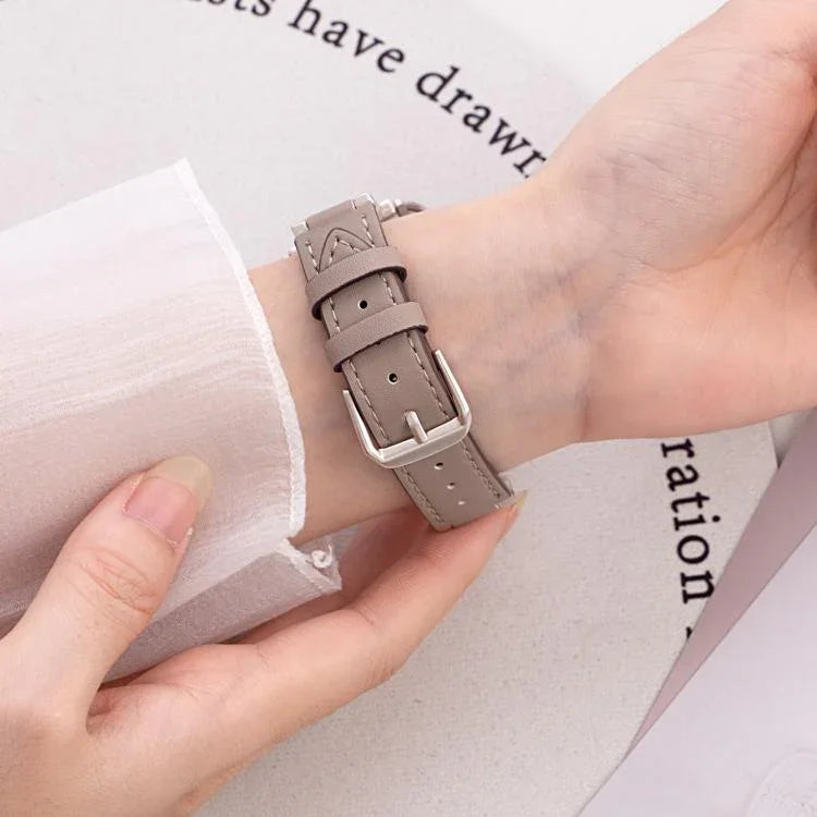 Bracelet de montre hybride en cuir et métal avec chaîne en denim xDfind, compatible avec Apple Watch 42/44/45/46/49 mm et Apple Watch 38/40/41/S10 42 mm.