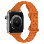 Bracelet de montre en silicone tressé avec boucle papillon xDfind, compatible avec Apple Watch 42/44/45/46/49 mm et Apple Watch 38/40/41/S10 42 mm.