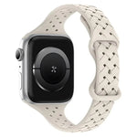 Bracelet de montre en silicone tressé avec boucle papillon xDfind, compatible avec Apple Watch 42/44/45/46/49 mm et Apple Watch 38/40/41/S10 42 mm.