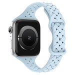 Bracelet de montre en silicone tressé avec boucle papillon xDfind, compatible avec Apple Watch 42/44/45/46/49 mm et Apple Watch 38/40/41/S10 42 mm.