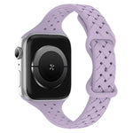 Bracelet de montre en silicone tressé avec boucle papillon xDfind, compatible avec Apple Watch 42/44/45/46/49 mm et Apple Watch 38/40/41/S10 42 mm.