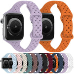 Bracelet de montre en silicone tressé avec boucle papillon xDfind, compatible avec Apple Watch 42/44/45/46/49 mm et Apple Watch 38/40/41/S10 42 mm.