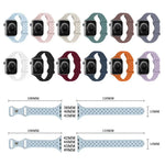 Bracelet de montre en silicone tressé avec boucle papillon xDfind, compatible avec Apple Watch 42/44/45/46/49 mm et Apple Watch 38/40/41/S10 42 mm.