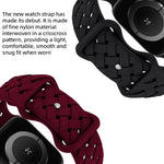 Bracelet de montre en silicone tressé avec boucle papillon xDfind, compatible avec Apple Watch 42/44/45/46/49 mm et Apple Watch 38/40/41/S10 42 mm.