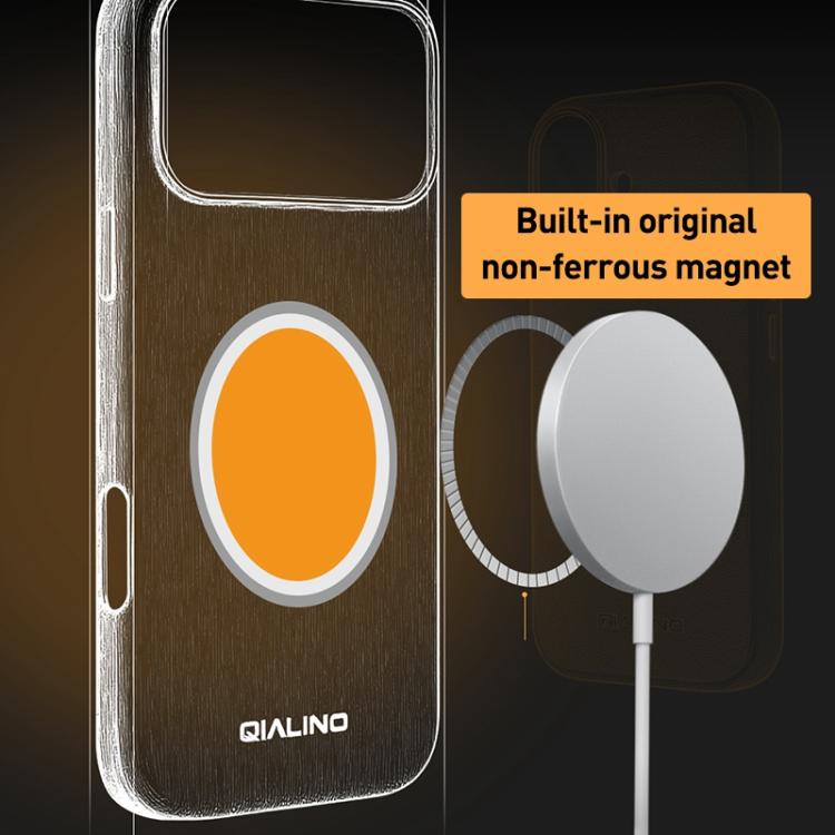 Coque de téléphone MagSafe en cuir QIALINO Technology, Pour iPhone 17 Pro Max, Pour iPhone 17 Pro, Pour iPhone 17, Pour iPhone Air