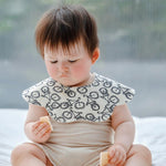 Bavoir en forme de pétale Benzdeer pour bébé, serviette anti-bave, vélo