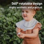 Bavoir en forme de pétale Benzdeer pour bébé, serviette anti-bave, vélo