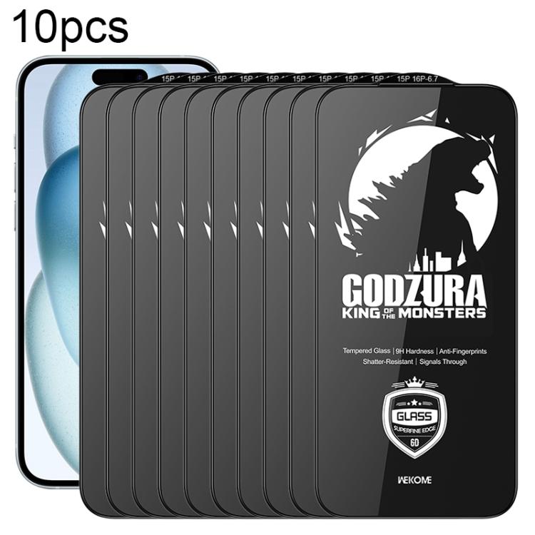 WK WTP-124 10pcs Film en verre trempé HD 6D incurvé à bord ultra-fin, Pour iPhone 17 Pro Max, Pour iPhone 17 Pro, Pour iPhone 16 Pro / 17, Pour iPhone Air, Pour iPhone 16 Pro Max, Pour iPhone 16 Plus / 15 Plus, Pour iPhone 16 / 15, Pour iPhone 15 Pro ...