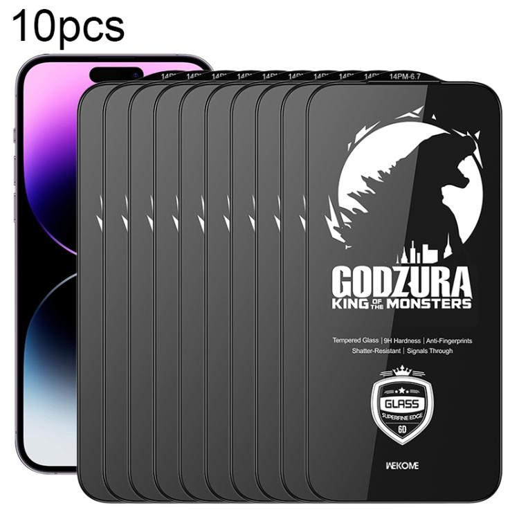WK WTP-124 10pcs Film en verre trempé HD 6D incurvé à bord ultra-fin, Pour iPhone 17 Pro Max, Pour iPhone 17 Pro, Pour iPhone 16 Pro / 17, Pour iPhone Air, Pour iPhone 16 Pro Max, Pour iPhone 16 Plus / 15 Plus, Pour iPhone 16 / 15, Pour iPhone 15 Pro ...