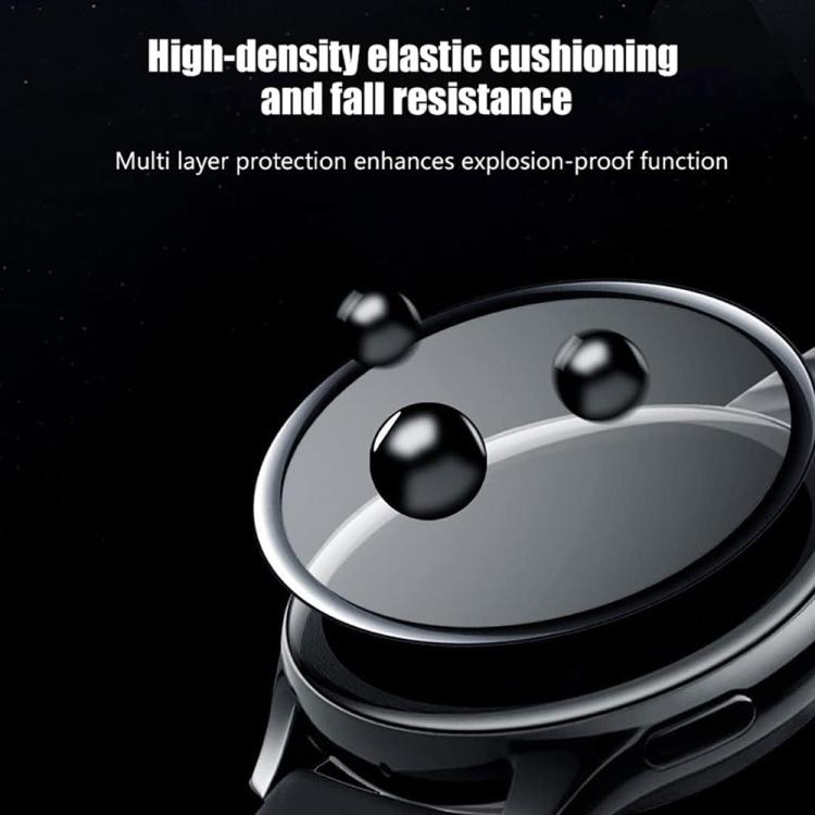 Bracelet de montre en silicone à couture ondulée avec film incurvé 3D, pour Samsung Galaxy Watch5 Pro 45 mm, pour Samsung Galaxy Watch5 40 mm, pour Samsung Galaxy Watch4 44 mm, pour Samsung Galaxy Watch4 40 mm