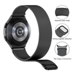 Milanese Magnetic Stainless Steel Watch Band with 3D Curved Film, For Samsung Galaxy Watch6 Classic 43mm, For Samsung Galaxy Watch5 44mm, For Samsung Galaxy Watch5 Pro 45mm, For Samsung Galaxy Watch5 40mm, For Samsung Galaxy Watch4 44mm                ...