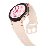 Bracelet de montre en silicone à couture simple avec film incurvé 3D, pour Samsung Galaxy Watch6 44 mm, pour Samsung Galaxy Watch6 40 mm, pour Samsung Galaxy Watch6 Classic 43 mm, pour Samsung Galaxy Watch5 44 mm