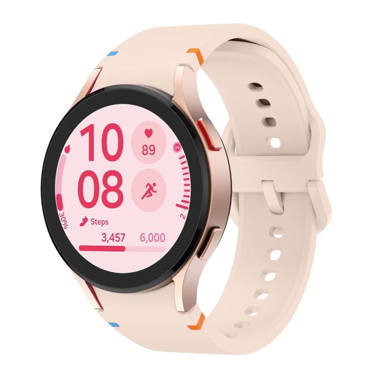 Bracelet de montre en silicone à couture unie avec film incurvé 3D, pour Samsung Galaxy Watch5 Pro 45mm, pour Samsung Galaxy Watch5 40mm, pour Samsung Galaxy Watch4 44mm, pour Samsung Galaxy Watch4 40mm