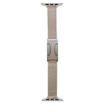 Bracelet de montre en cuir véritable lisse de 14 mm avec boucle magnétique, compatible avec les Apple Watch 46 mm / 49 mm / 45 mm / 44 mm et 42 mm / 41 mm / 40 mm / 38 mm.