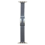 Bracelet de montre en cuir véritable lisse de 14 mm avec boucle magnétique, compatible avec les Apple Watch 46 mm / 49 mm / 45 mm / 44 mm et 42 mm / 41 mm / 40 mm / 38 mm.