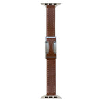 Bracelet de montre en cuir véritable lisse de 14 mm avec boucle magnétique, compatible avec les Apple Watch 46 mm / 49 mm / 45 mm / 44 mm et 42 mm / 41 mm / 40 mm / 38 mm.