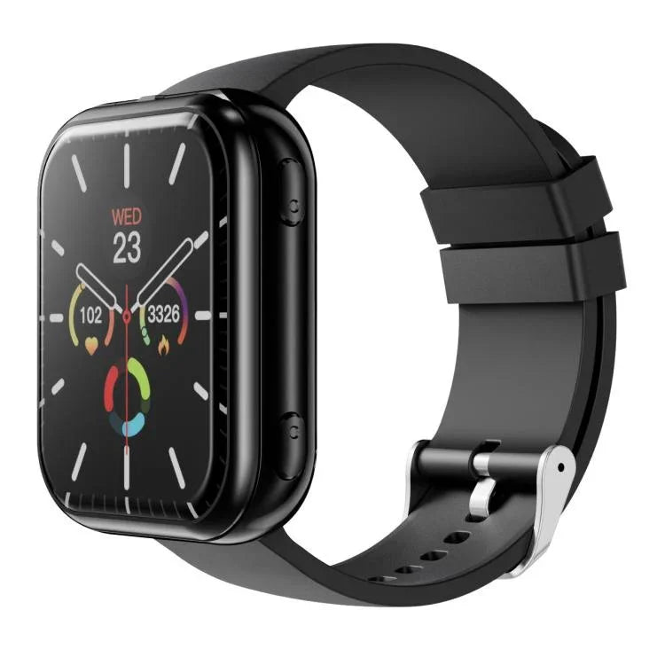 Montre connectée avec écouteurs TWS T1, écran carré de 1,8 pouce, compatible avec les appels Bluetooth et la mesure de la fréquence cardiaque