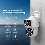 Caméra de surveillance panoramique HD à double objectif Srihome SH063 4MP, SH063