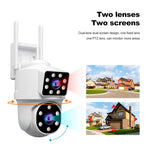 Caméra de surveillance panoramique HD à double objectif Srihome SH063 4MP, SH063