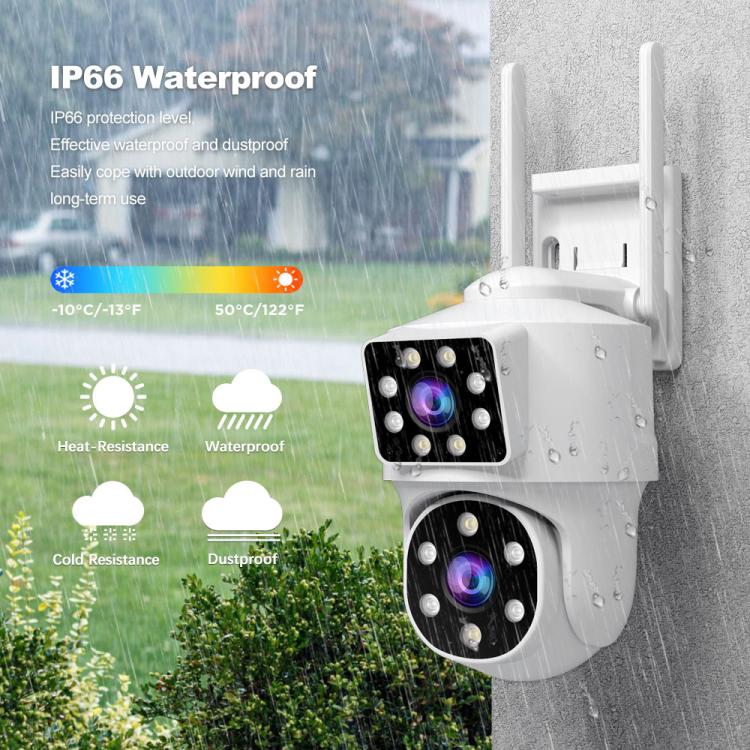 Caméra de surveillance panoramique HD à double objectif Srihome SH063 4MP, SH063