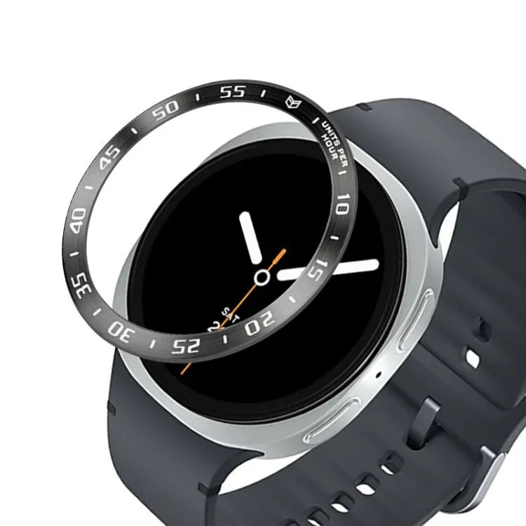 Cadre de protection pour montre intelligente, anneau de lunette en métal, style : style A, pour Samsung Galaxy Watch8 Classic 46 mm, pour Samsung Galaxy Watch8 44 mm, pour Samsung Galaxy Watch8 40 mm