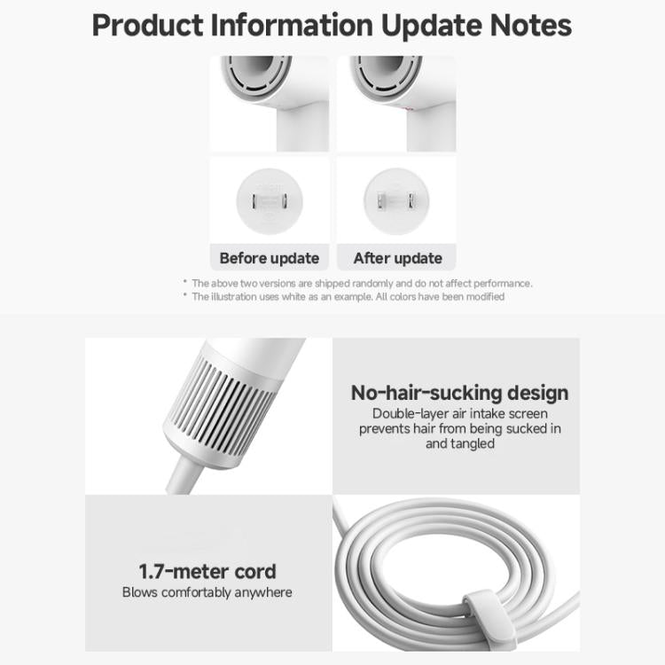 Sèche-cheveux haute vitesse Original Xiaomi Mijia H501 SE, prise US
