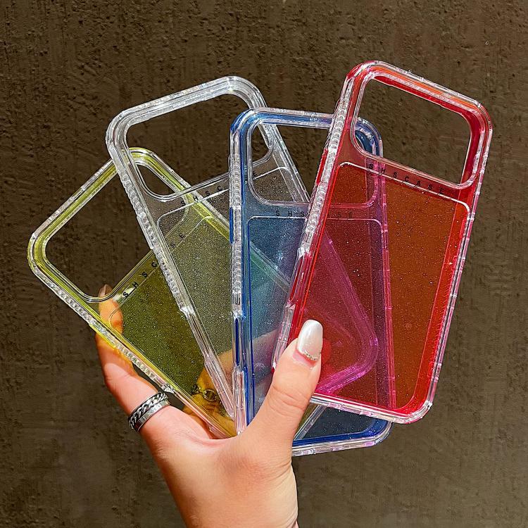 Étui de téléphone 3 en 1 en TPU + PC avec poudre scintillante, pour iPhone 17 Pro Max, pour iPhone 17 Pro